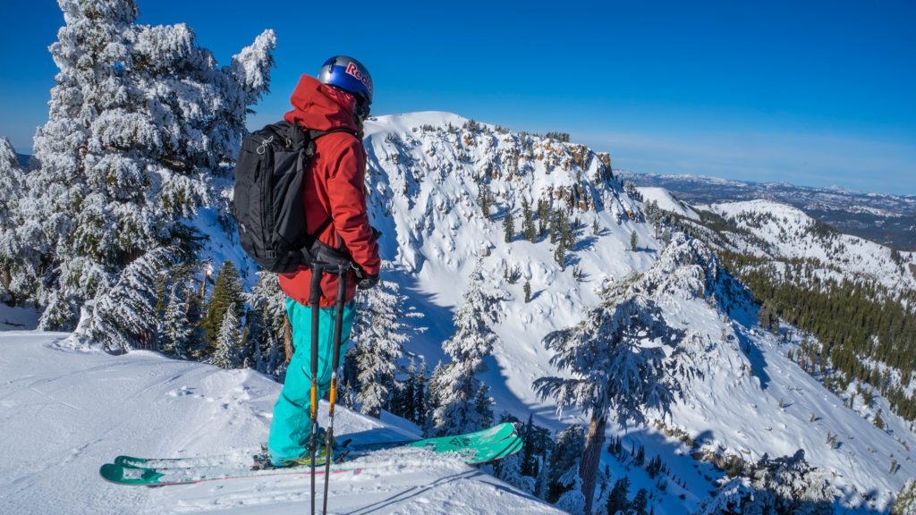Michelle Parker on a backcountry tour with Alpenglow Expeditions
